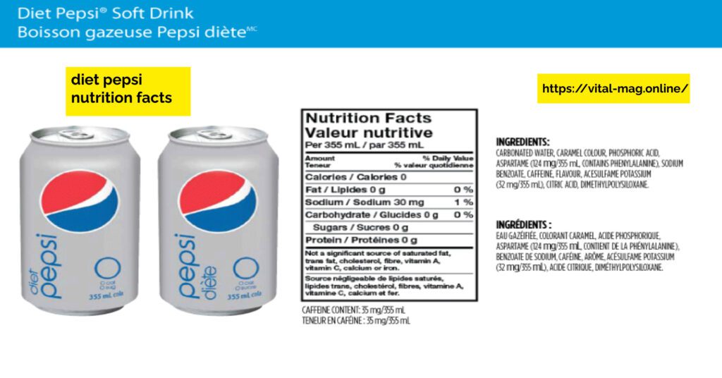 diet pepsi nutrition facts